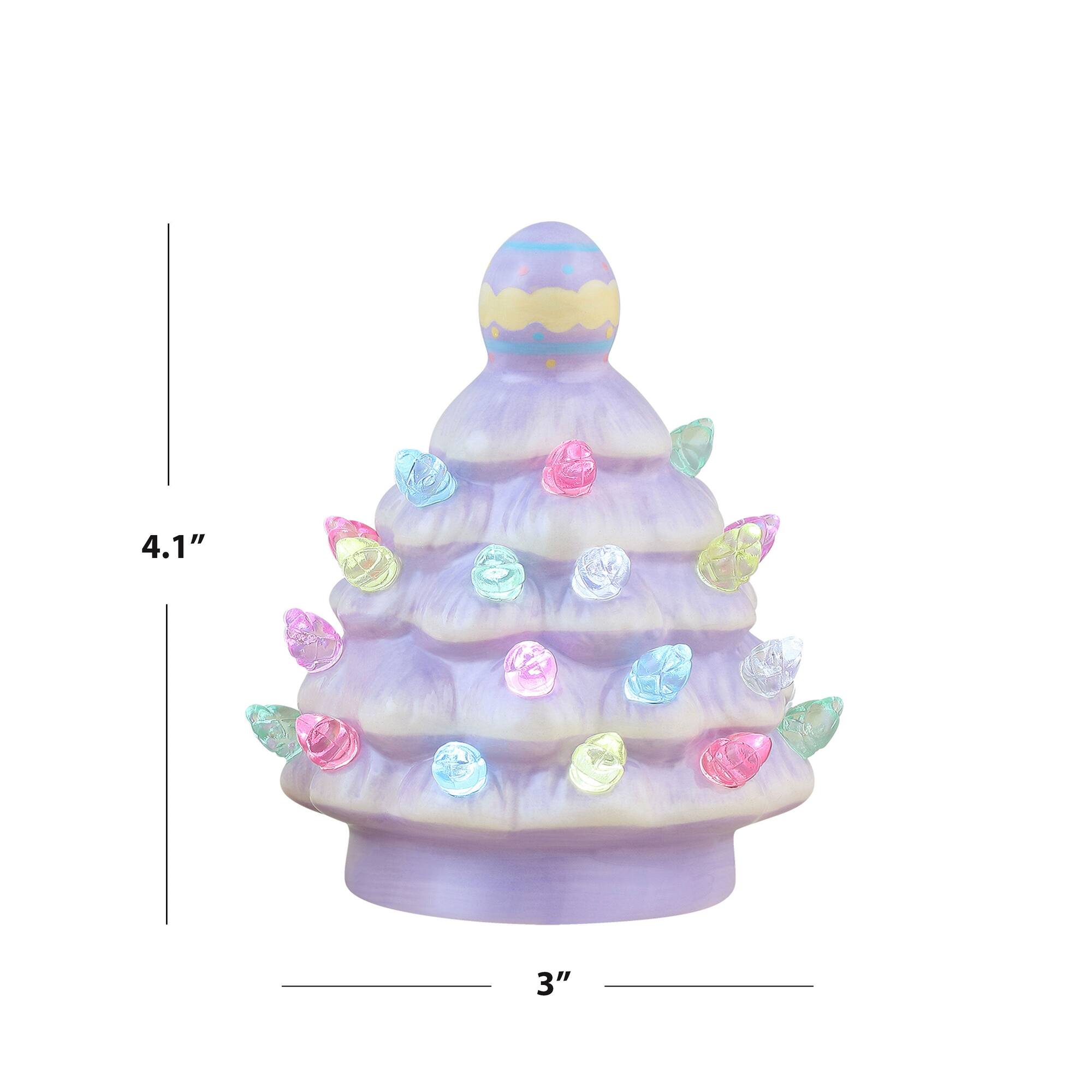 Mr. Cottontail 4" Ceramic Easter Trees Set